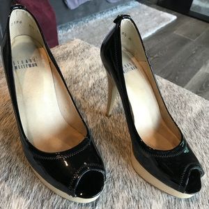 Stuart Weitzman platform heel shoe Black Mary Jane